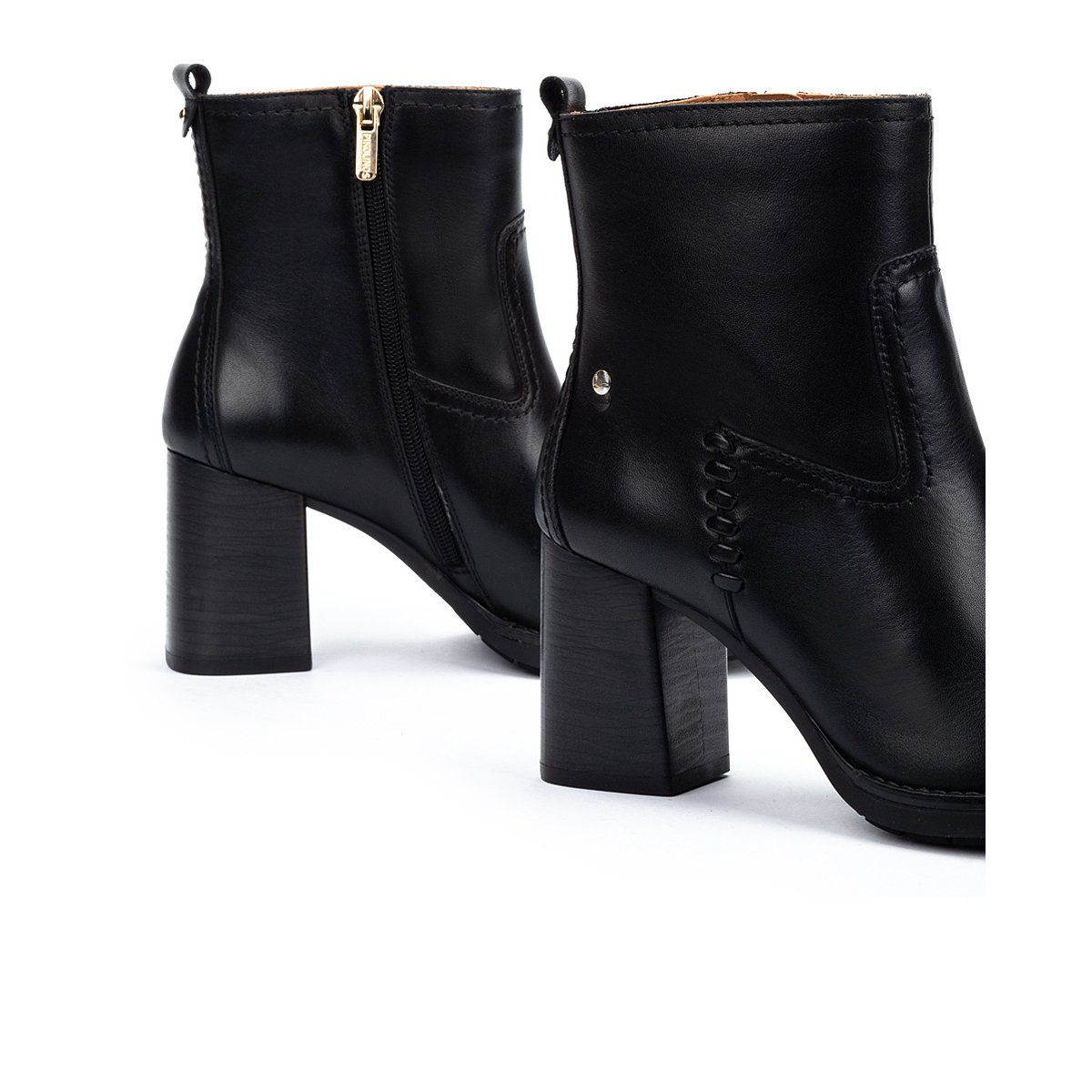 Bottines à talon cuir Palencia black, PIKOLINOS