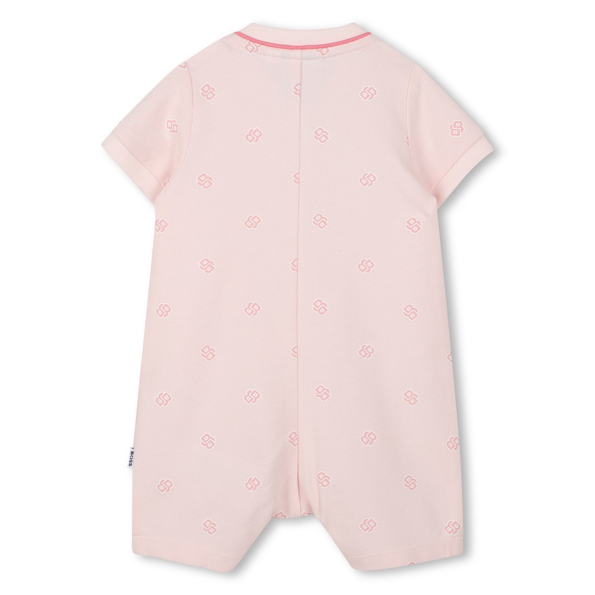 Combinaison courte imprimée en une pièce baby pink, BOSS KIDSWEAR