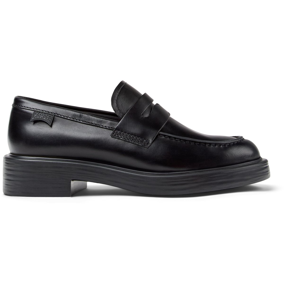 Mocassins Dean Smooth Leather noir, CAMPER