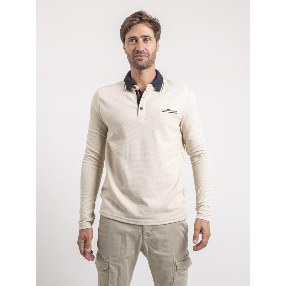 Polo Manches Longues Pormarin ecru, RITCHIE