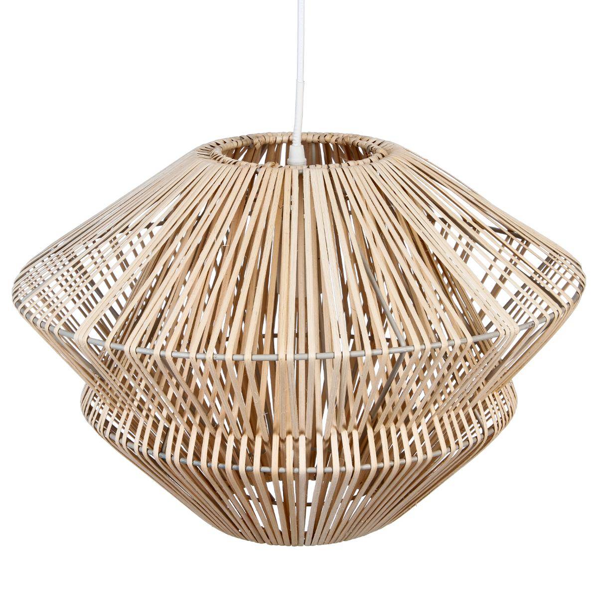Suspension en rotin tressé LUDZA beige, ATMOSPHERA