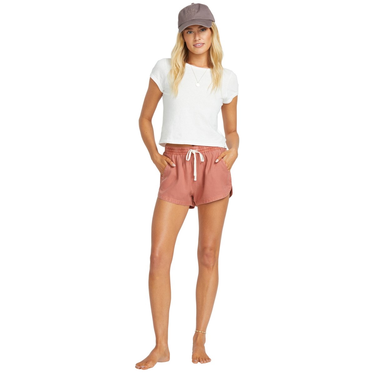 Short à taille élastique ROAD TRIPPIN vert dark coral, BILLABONG