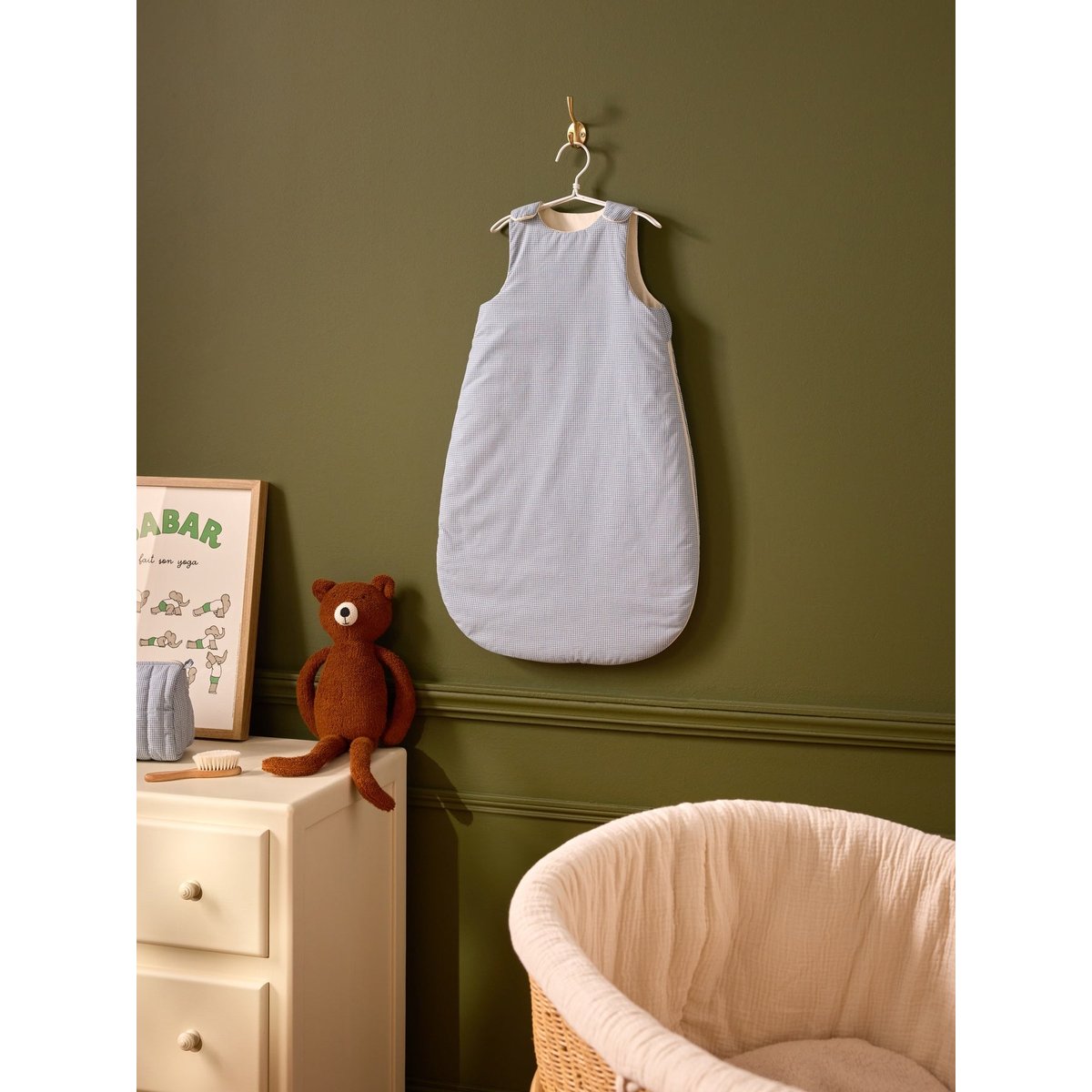 Gigoteuse vichy en percale de coton - TOG 3 bleu, CYRILLUS