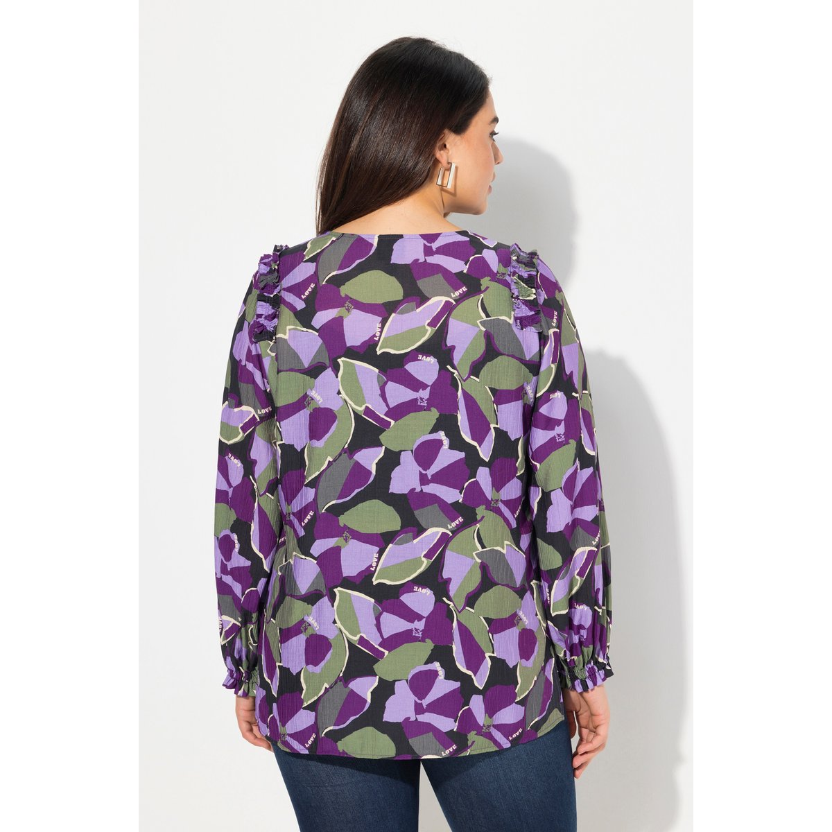 Blouse manches 3/4 noir, ULLA POPKEN