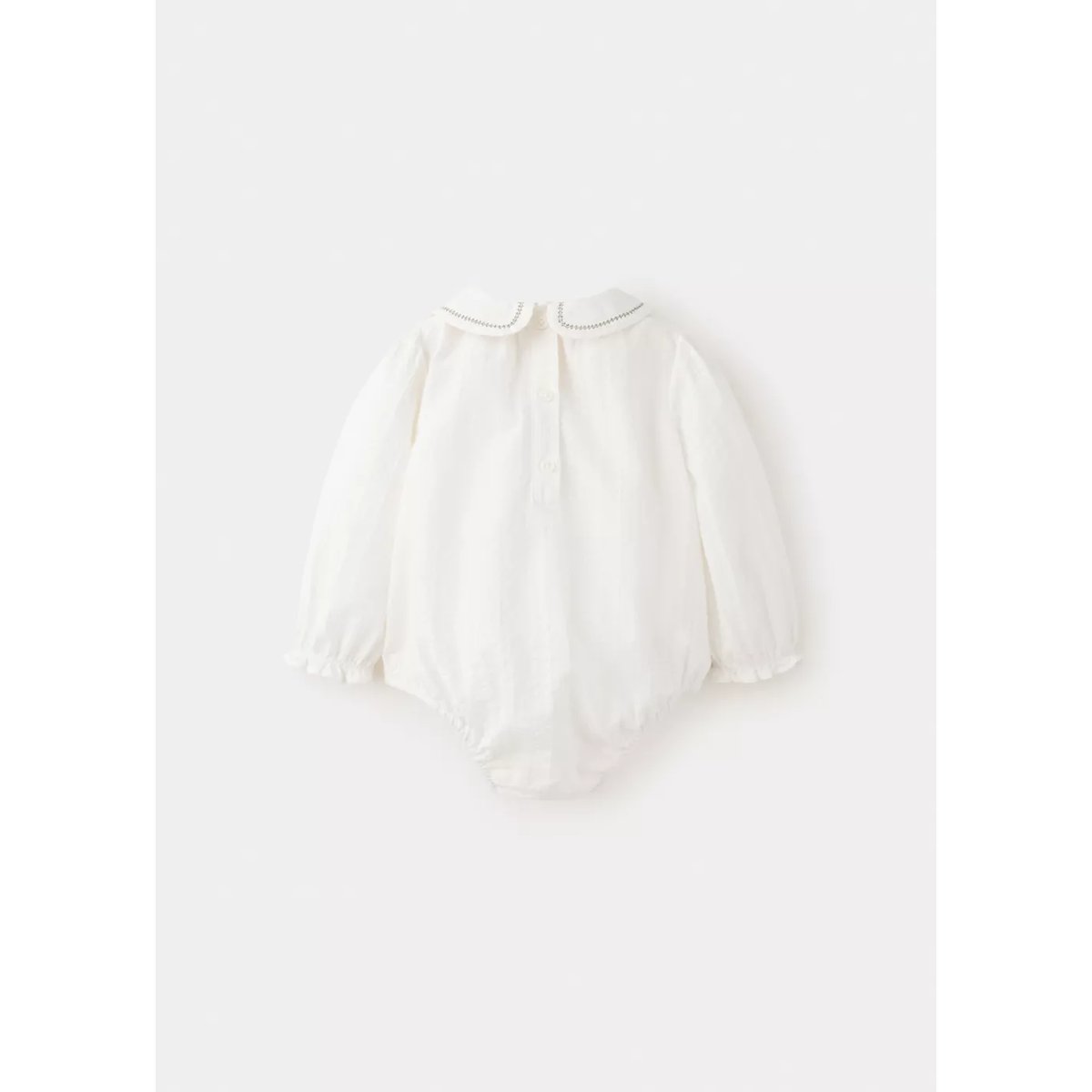 Chemise coton col Claudine blanc cassé, MANGO BABY