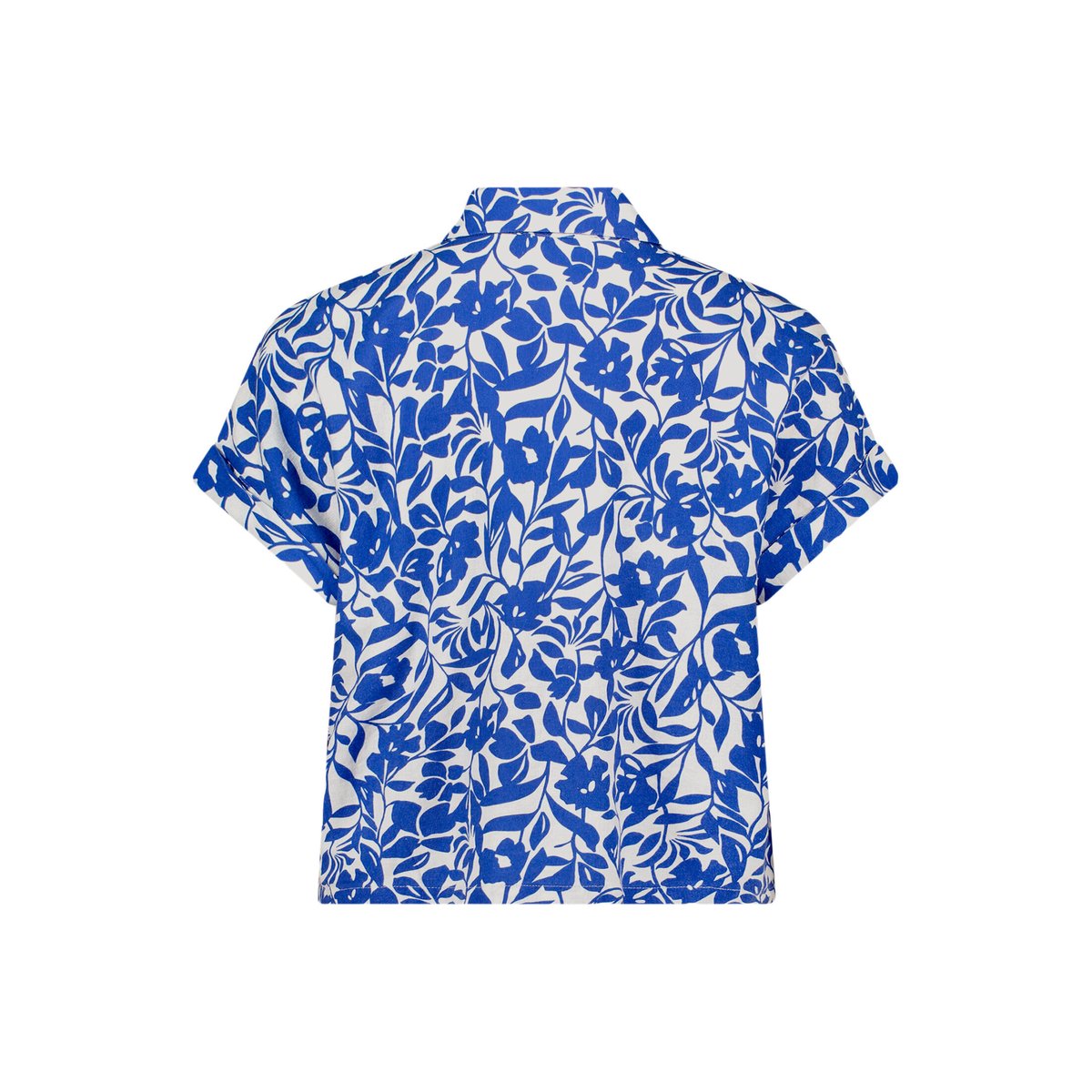 Chemisier en lin à col blanc/bleu, BETTY BARCLAY