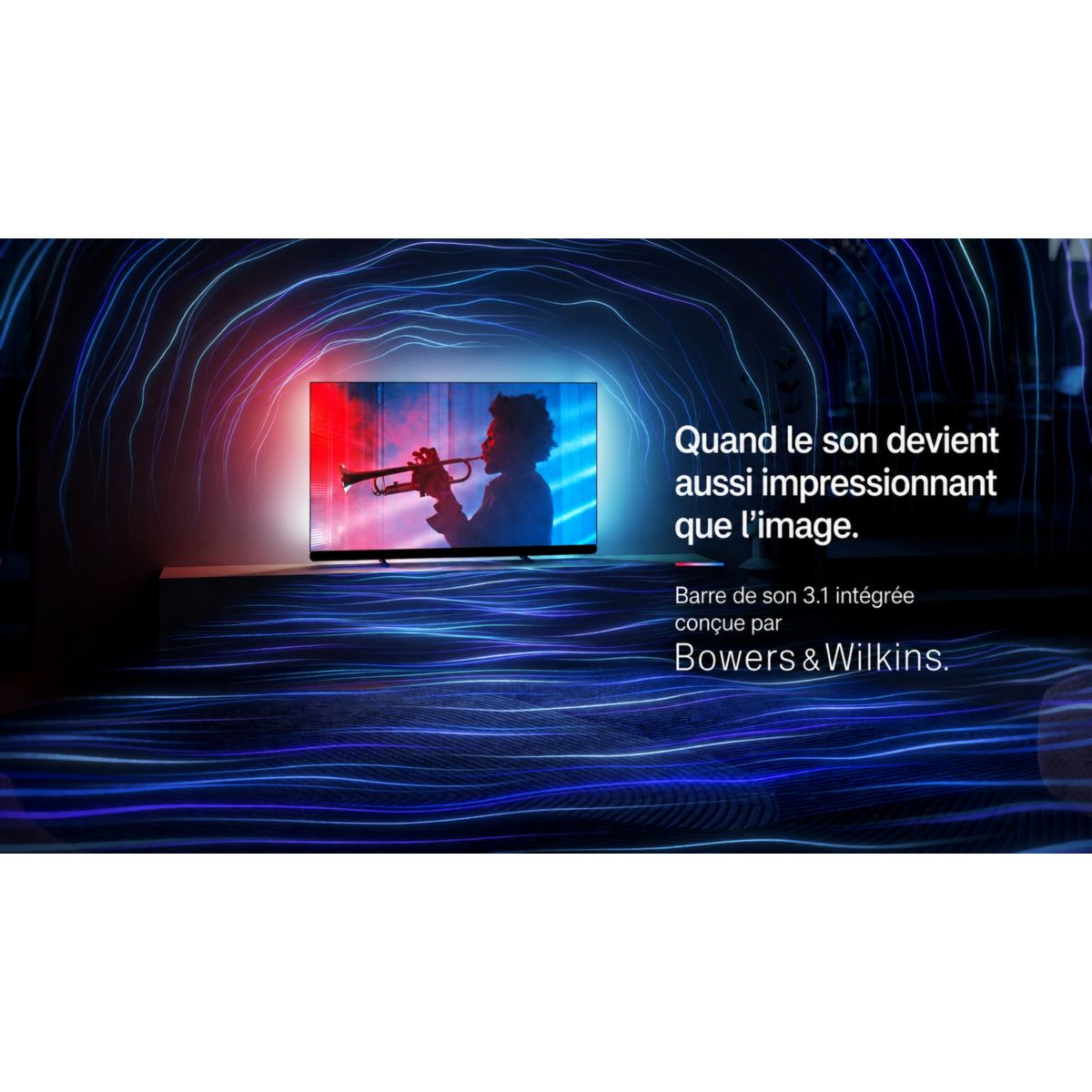 TV OLED 65OLED911 (2026) 65" (164 cm) 4K Ultra HD -  Expérience Cinéma, 120Hz, Ambilight, AI Smart TV couleur unique, PHILIPS