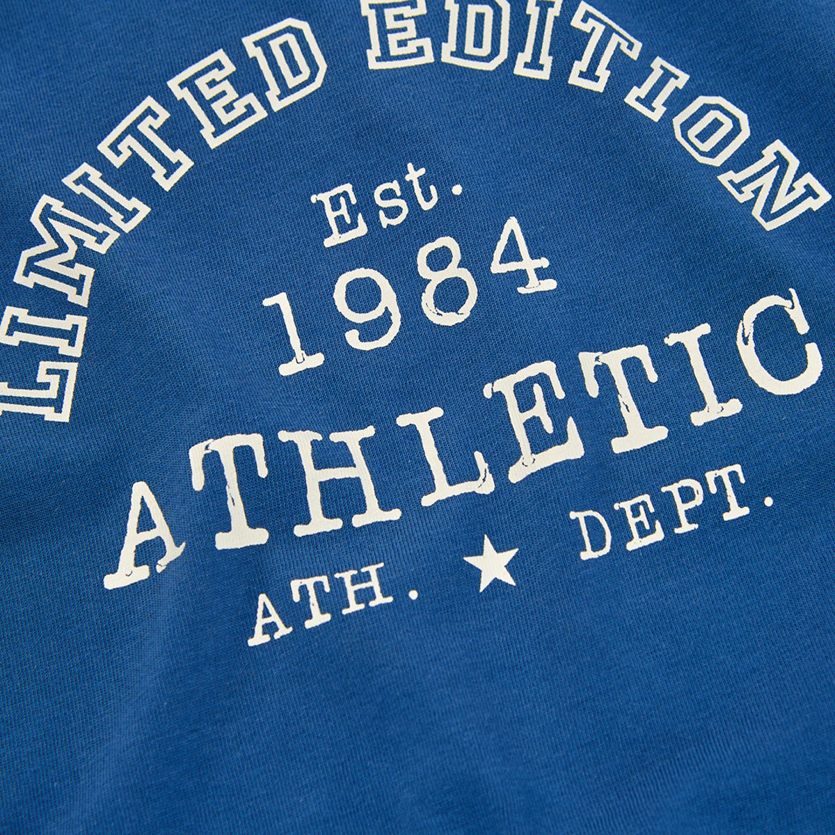 T-shirt en maille garçon avec broderie Athletic bleu, BOBOLI