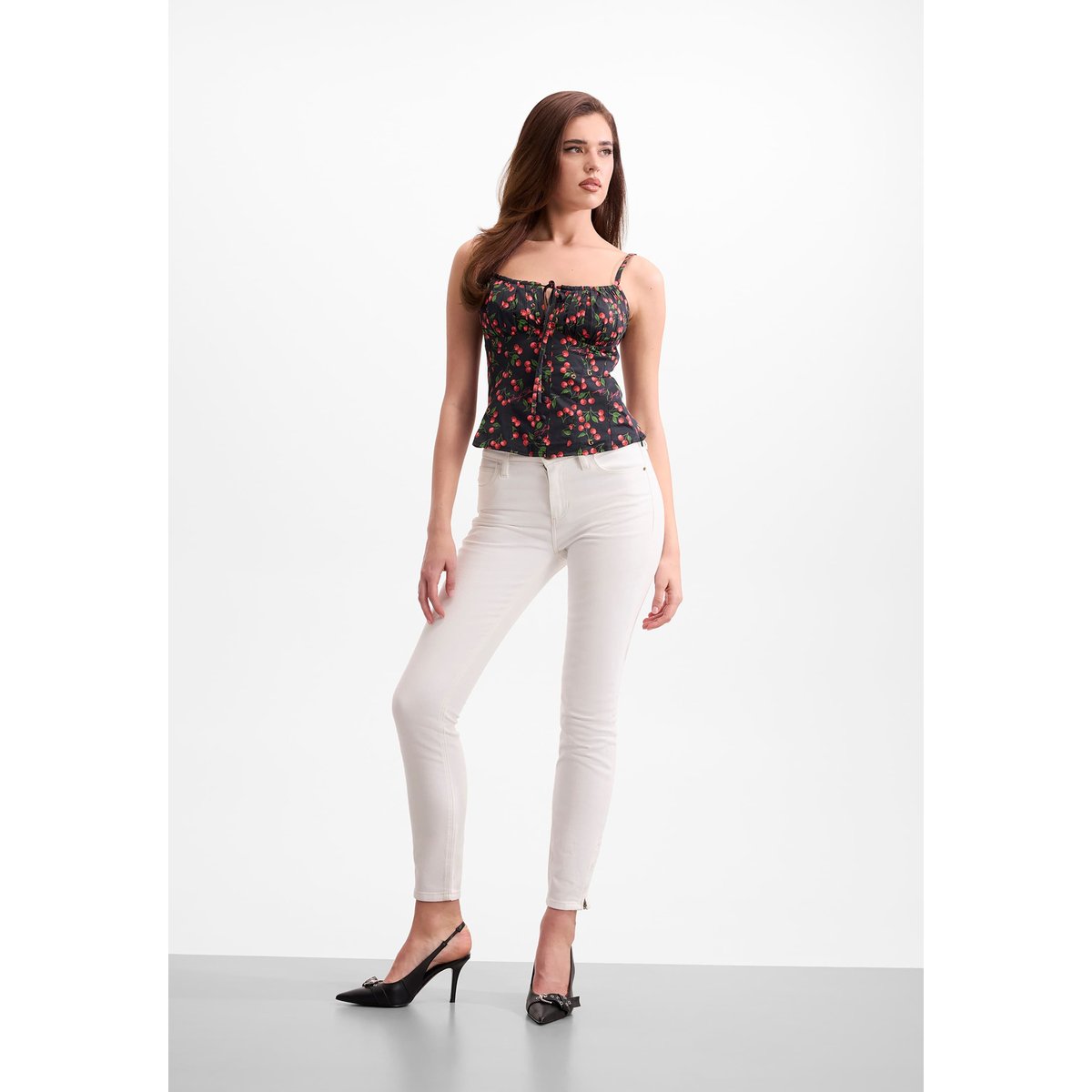 Top Corset Imprimé noir multi, GUESS