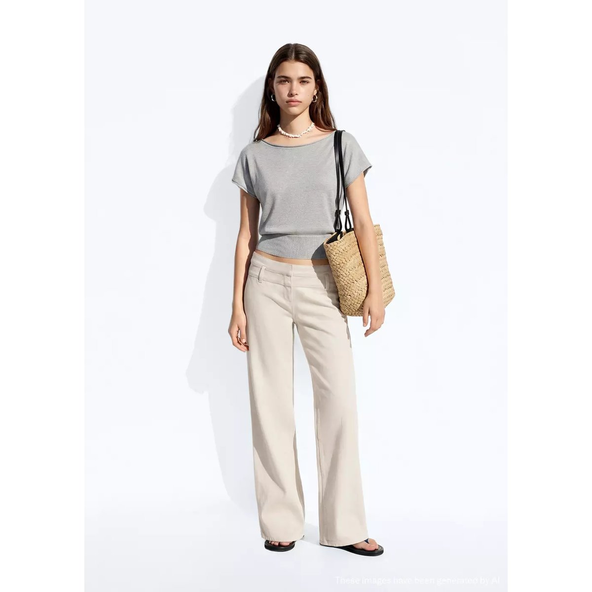 Jean droit double taille sable, MANGO TEEN