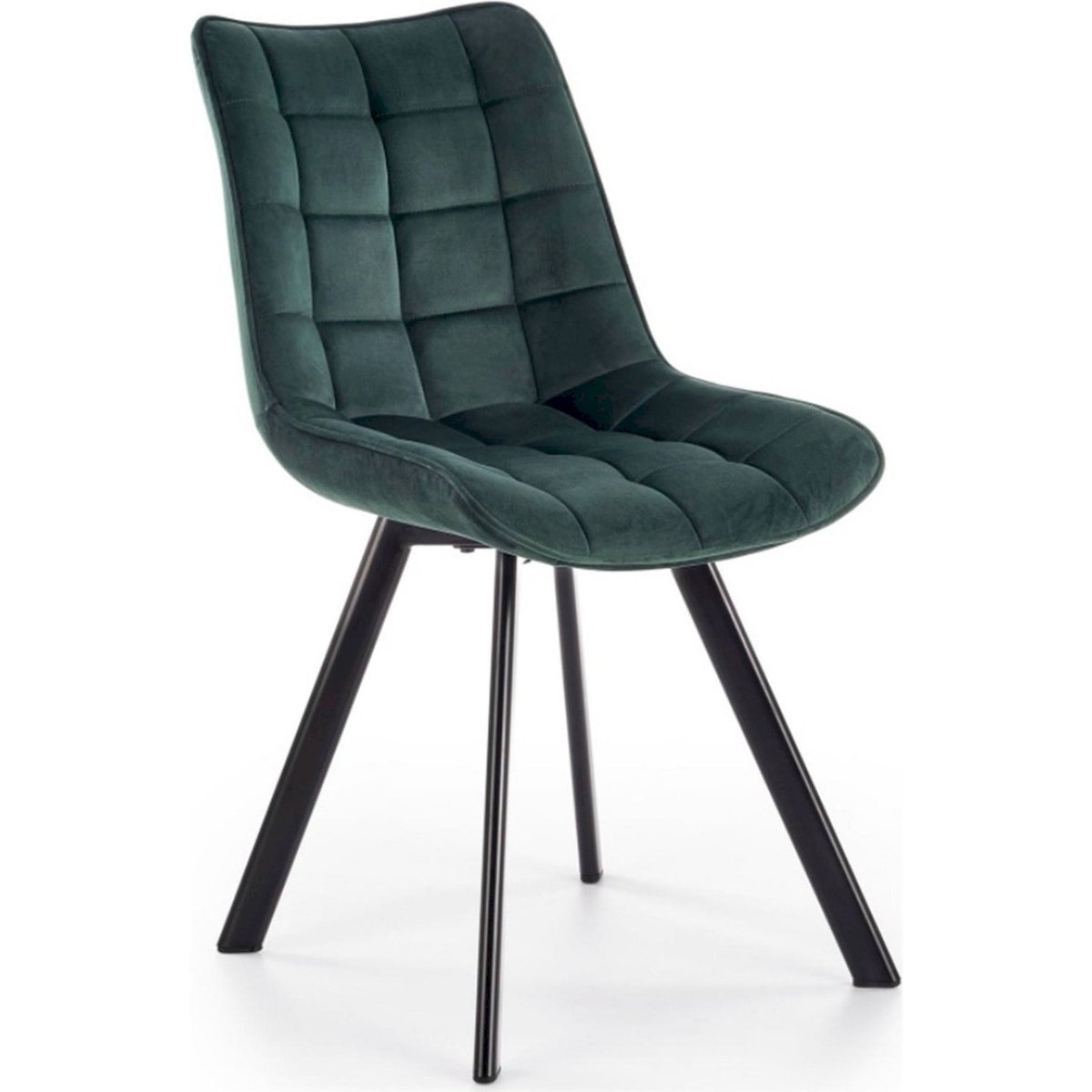 Chaise rembourrée capitonnée esprit atelier noir, RECOLLECTION