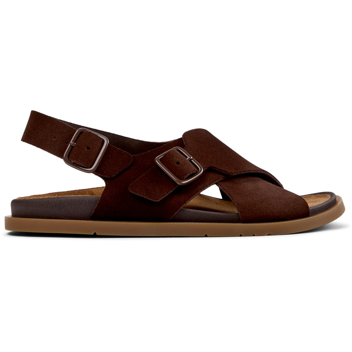 Sandales Lluc Sandal Cuir marron moyen 1, CAMPER