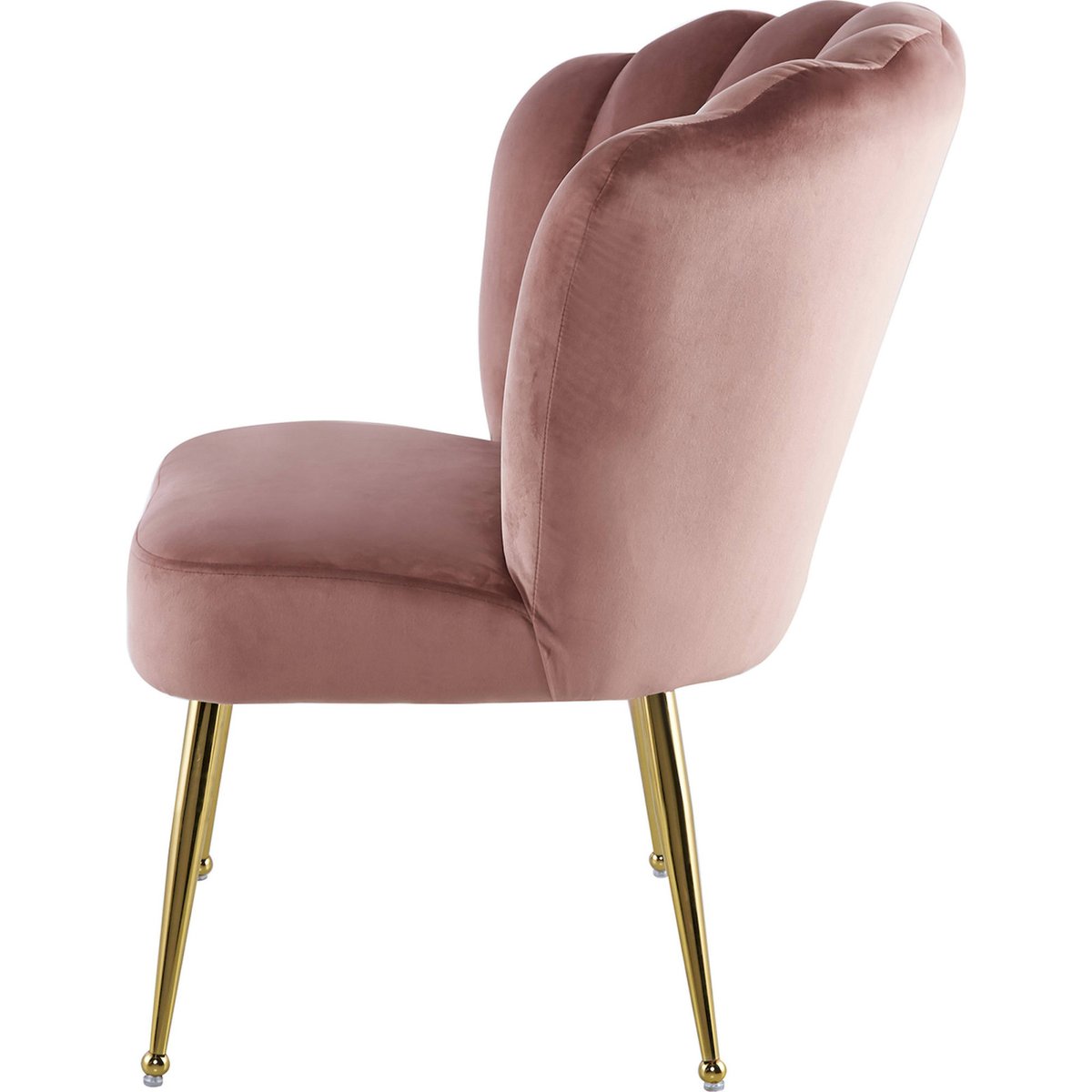 Chaise de salle à manger en velours rose poudré et or doré, ARTE ESPINA