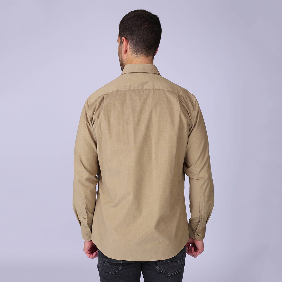 Chemise velours millerais beige, MISE AU GREEN