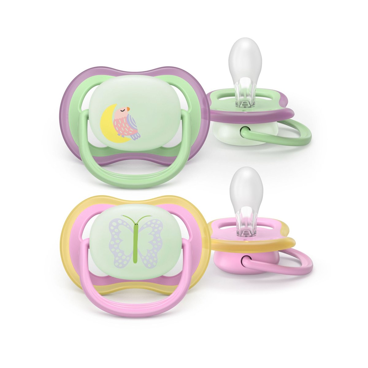 Lot de 2 sucettes Ultra Air 6-18 mois vert, PHILIPS AVENT