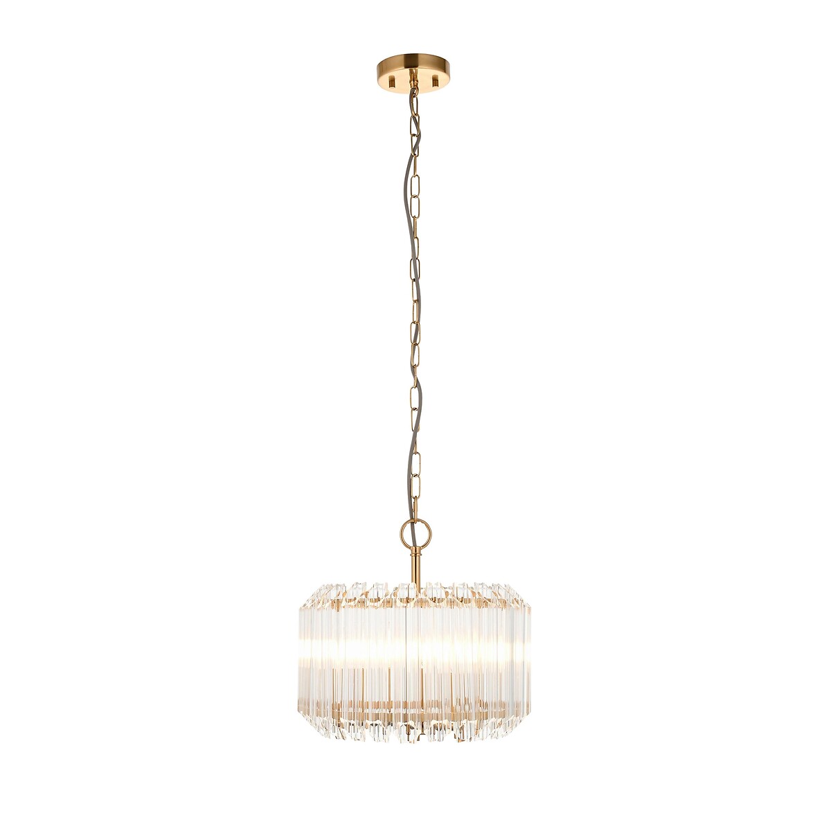 Valencia 3-Light Glass Pendant Light brass, ÉDITÉ