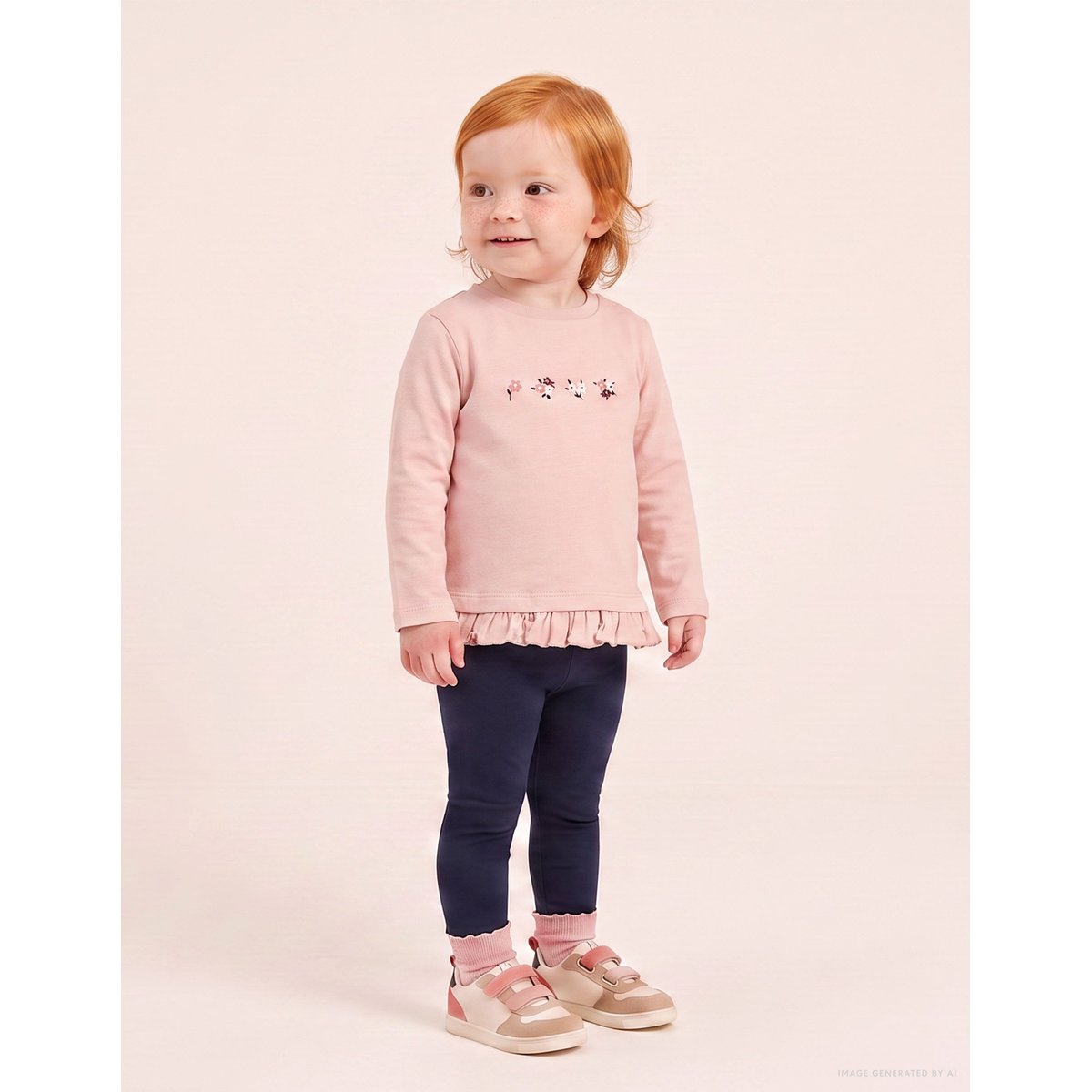 Ensemble de jogging 3 pièces en coton avec imprimé floral blanc, ZIPPY