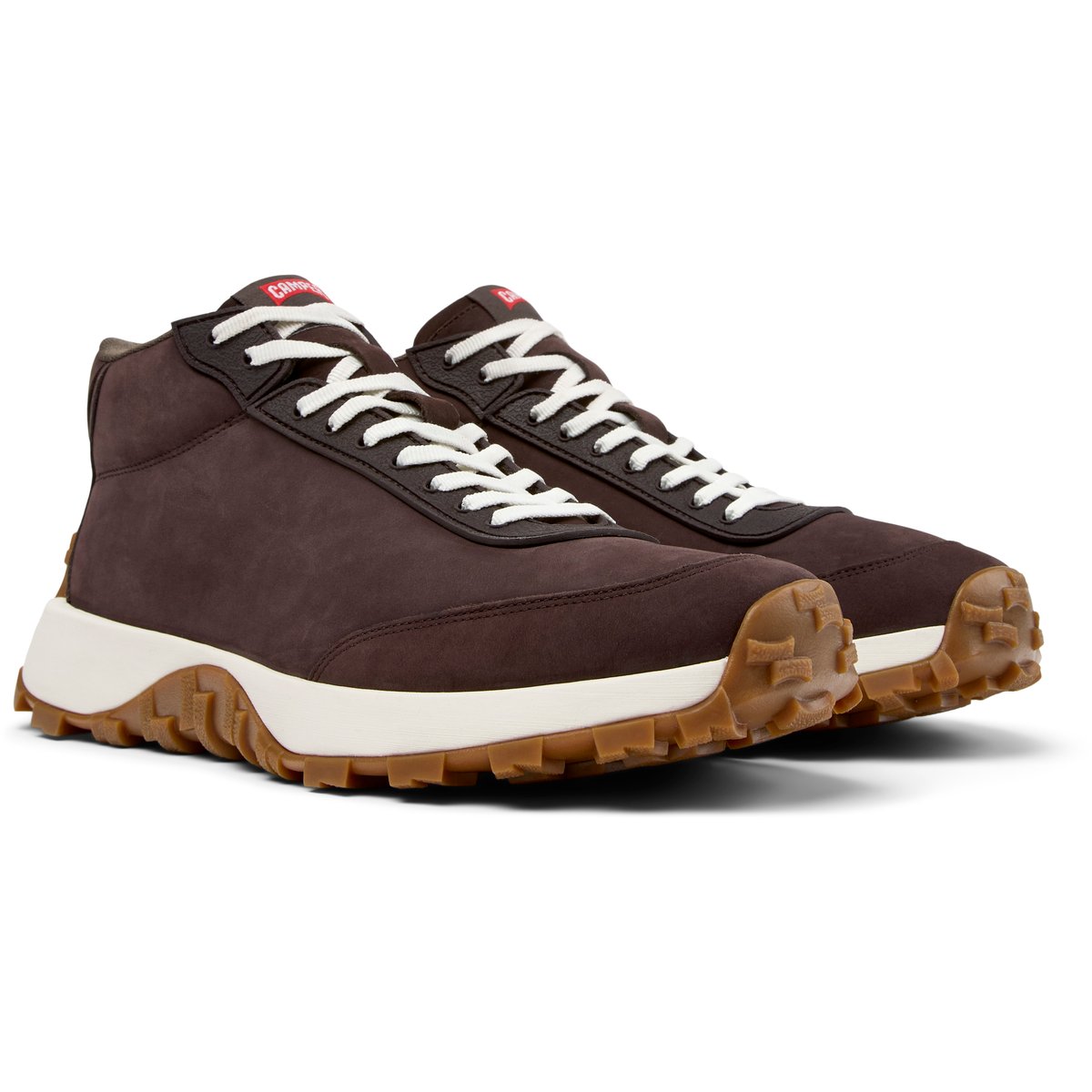 Sneaker-Bootie Drift Trail cuir marron foncé, CAMPER