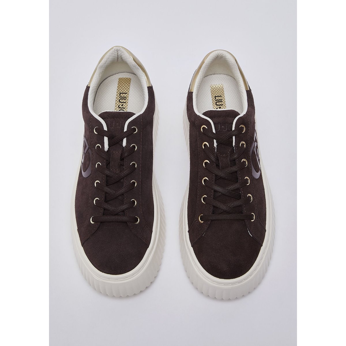 Sneakers plateforme en daim moka, LIU JO