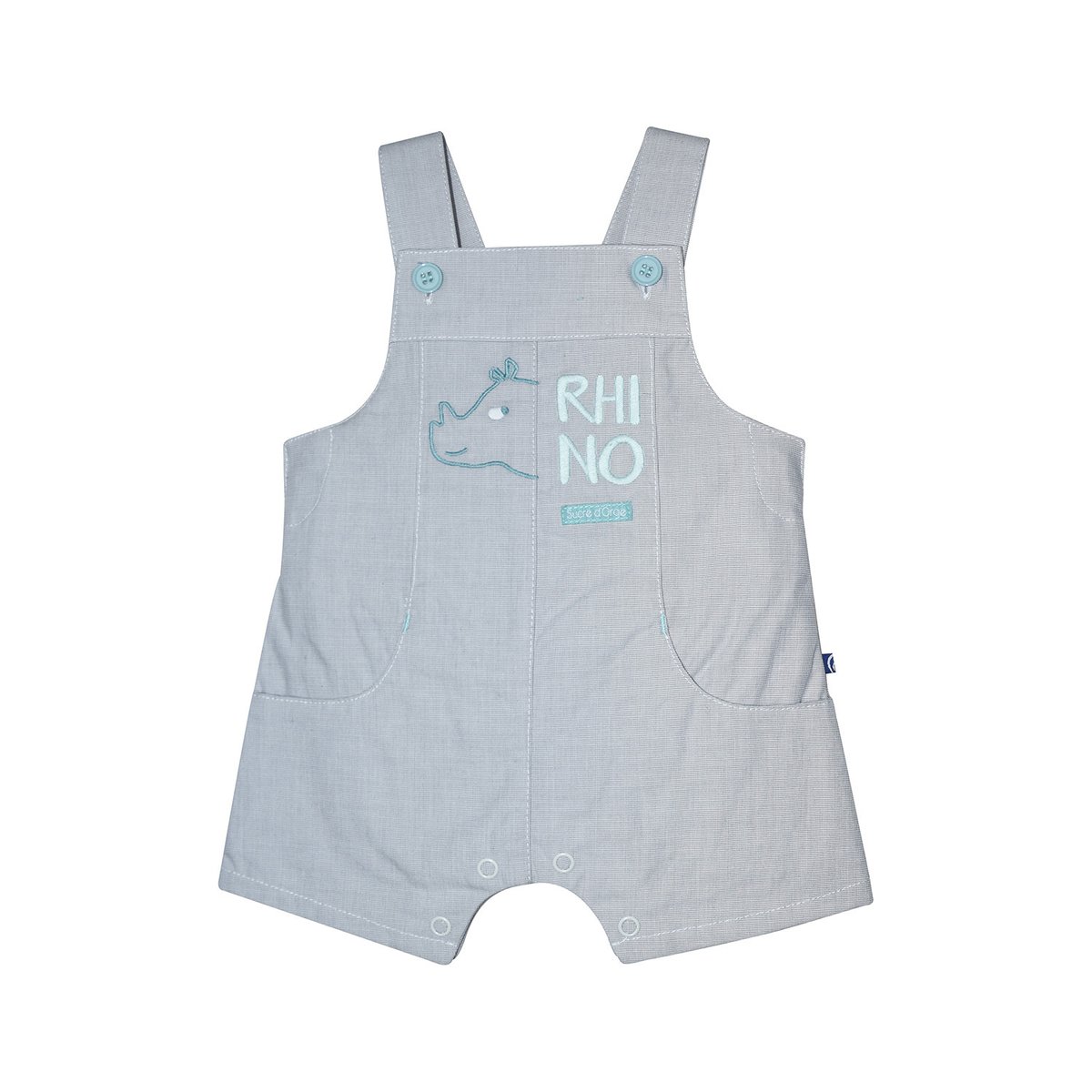 Ensemble court t-shirt et salopette ronaldo gris, SUCRE D'ORGE
