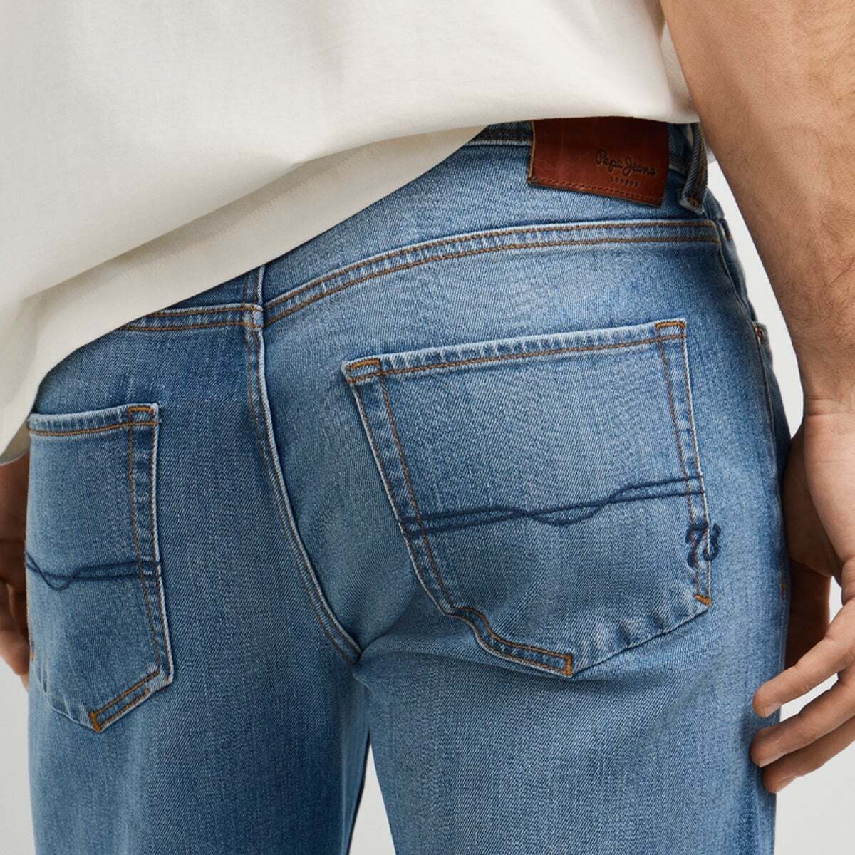 Cash Brit - Jean Coupe Regular, Taille Normale 12 oz bleu stretch denim, PEPE JEANS