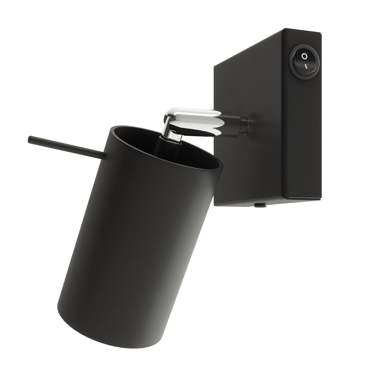 Applique Acier Noir GU10 1 Ring switch noir, EDEN