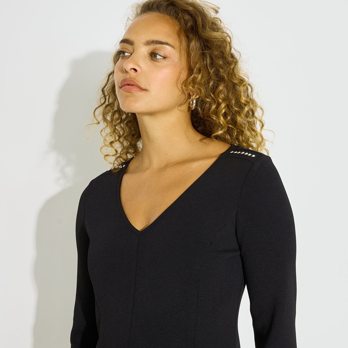 Robe maille évasée noir, GRAIN DE MALICE