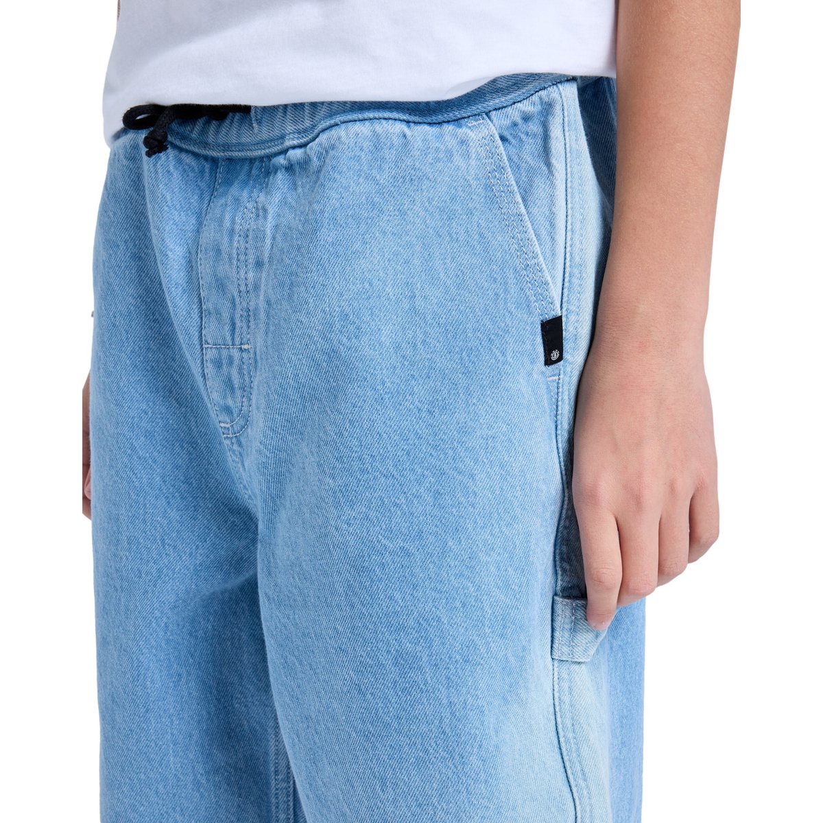 Short en denim CARPENTER 18.5" blanc bleach, ELEMENT