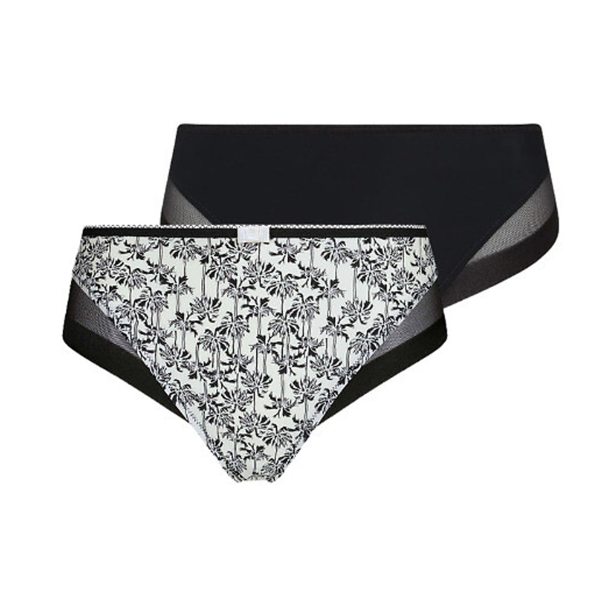 Lote de 2 cuecas GENEROUS conjunto trópicos preto, DIM