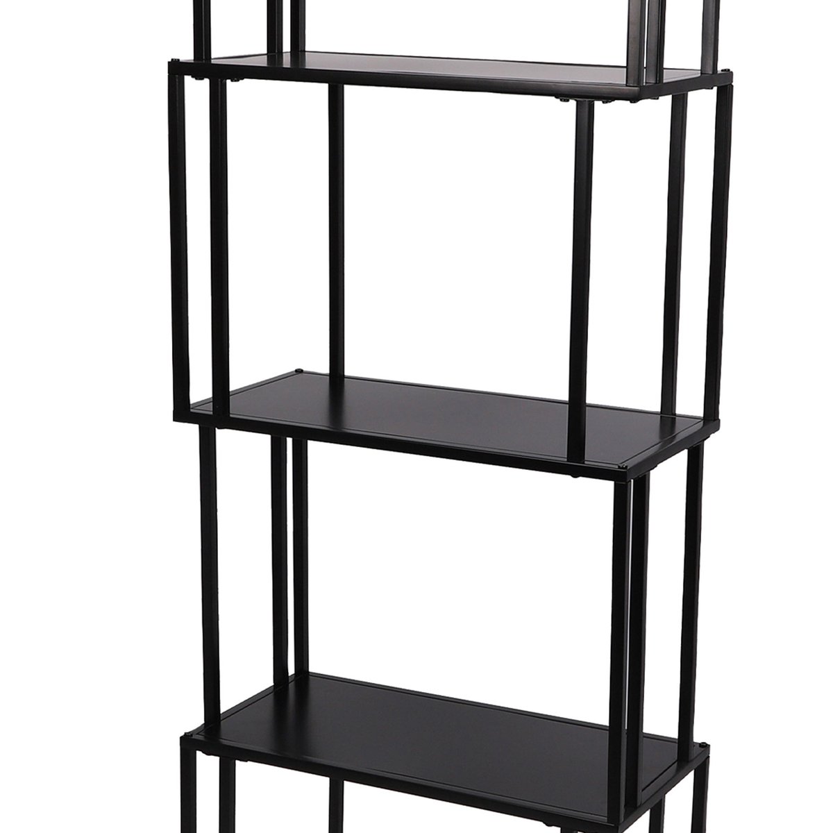 Étagère bibliothèque métal noir déstructurée 60x30x170cm noir, URBAN LIVING
