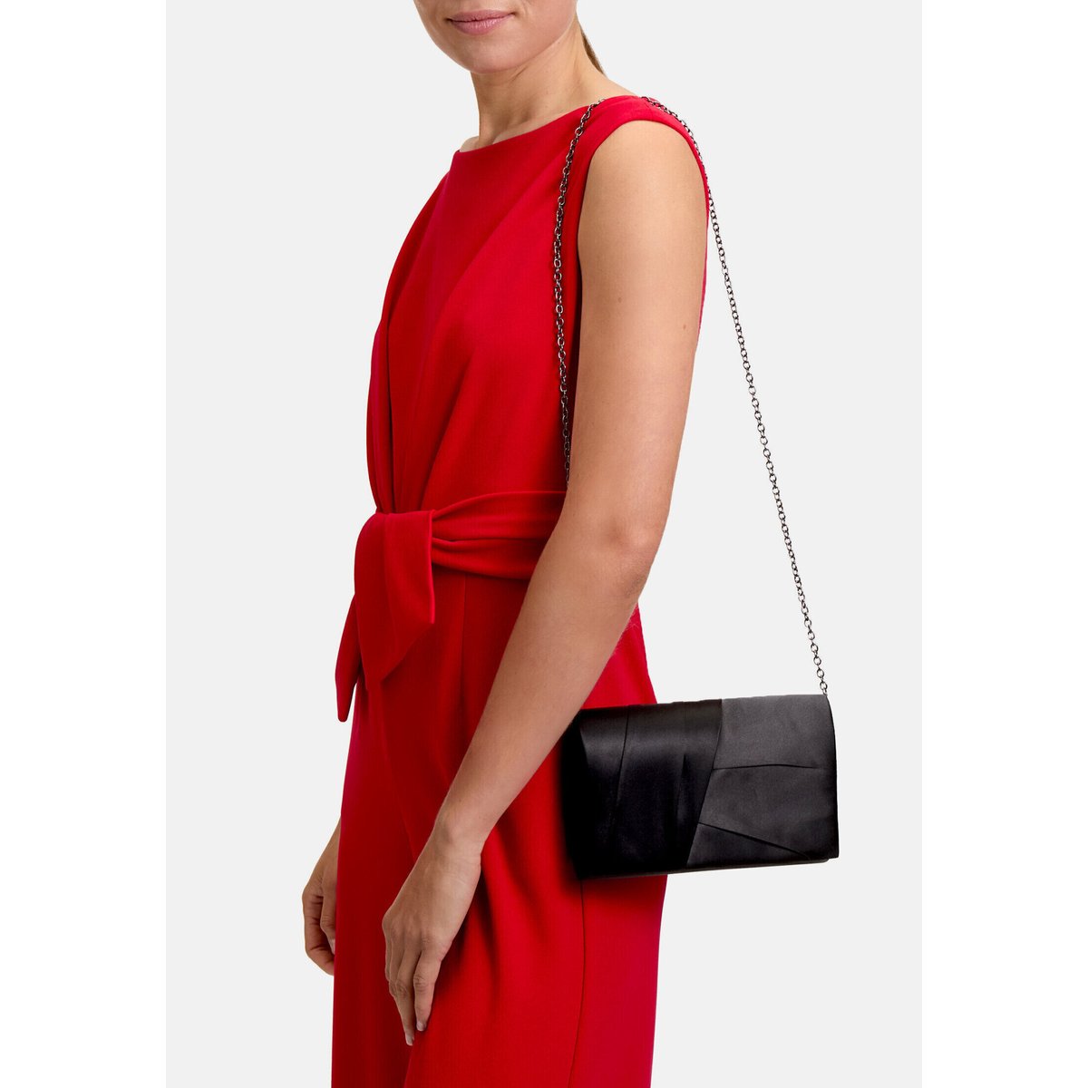 Sac façon pochette unicolore noir, VERA MONT