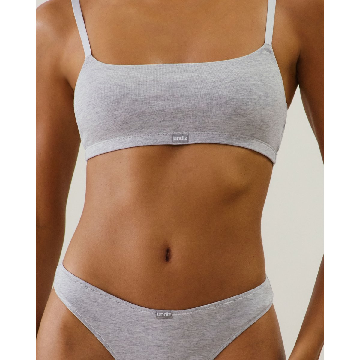 Brassière coton biologique COTONIZ gris, UNDIZ