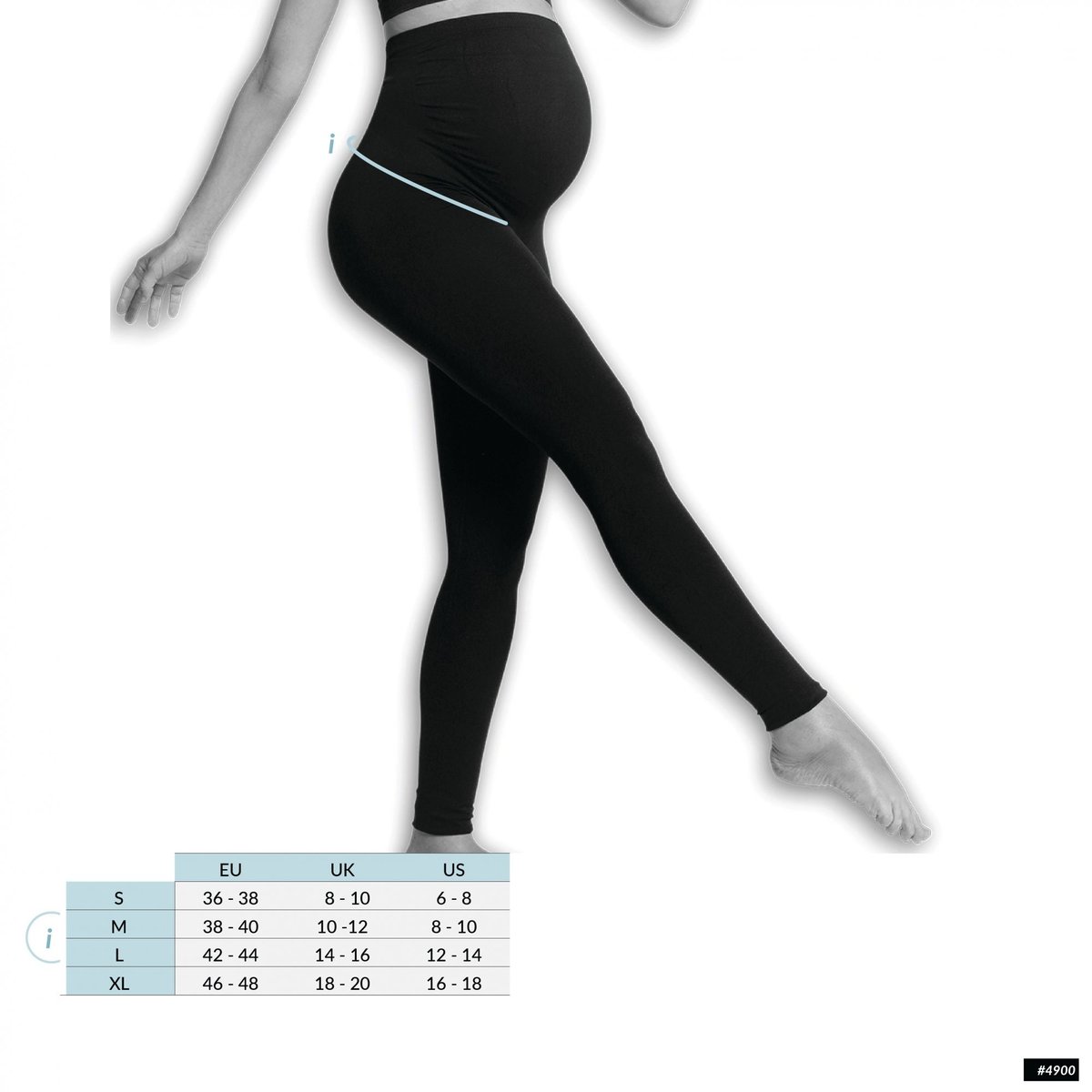 Legging grossesse sans couture noir taille M noir, CARRIWELL