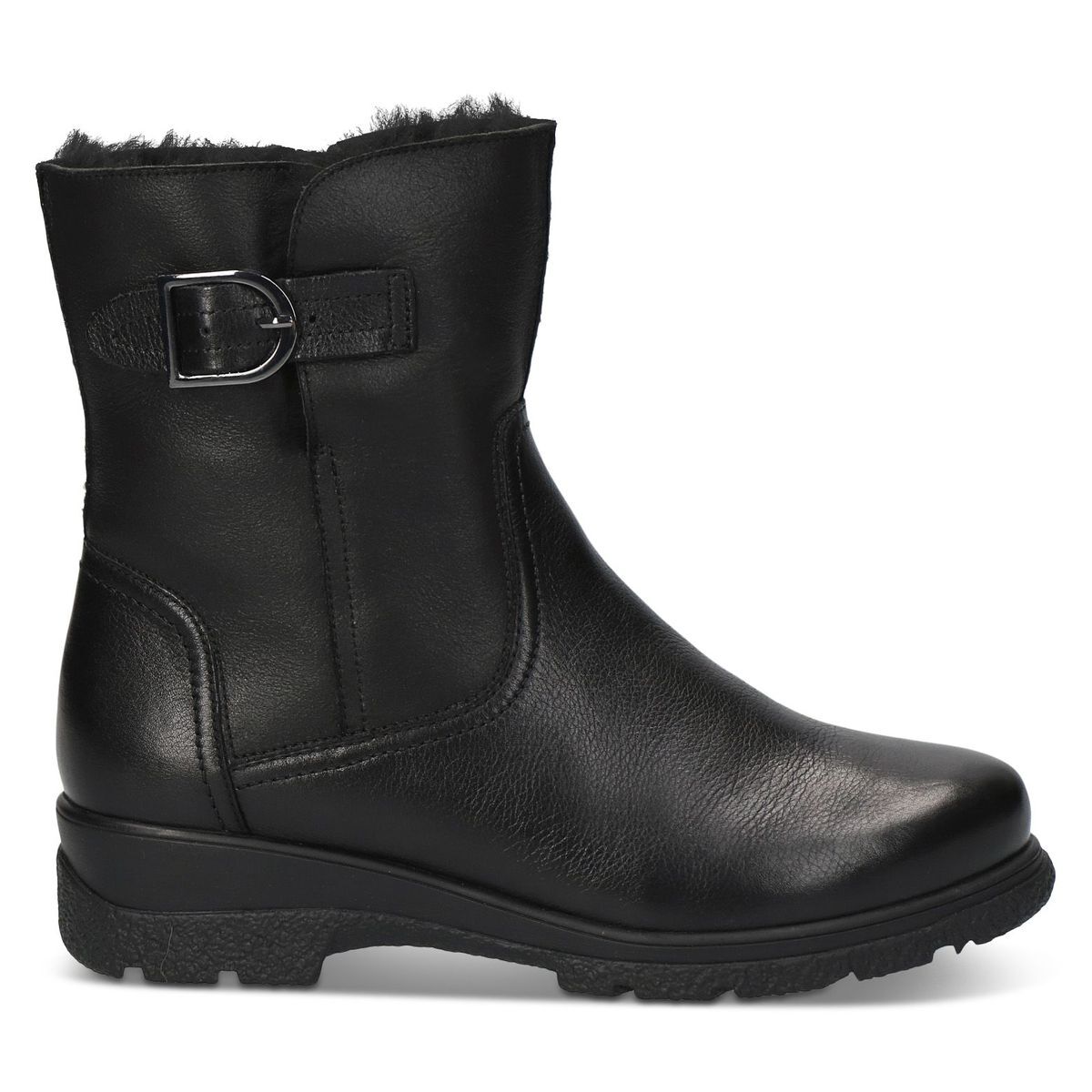 Bottine fourée noir nappa, CAPRICE