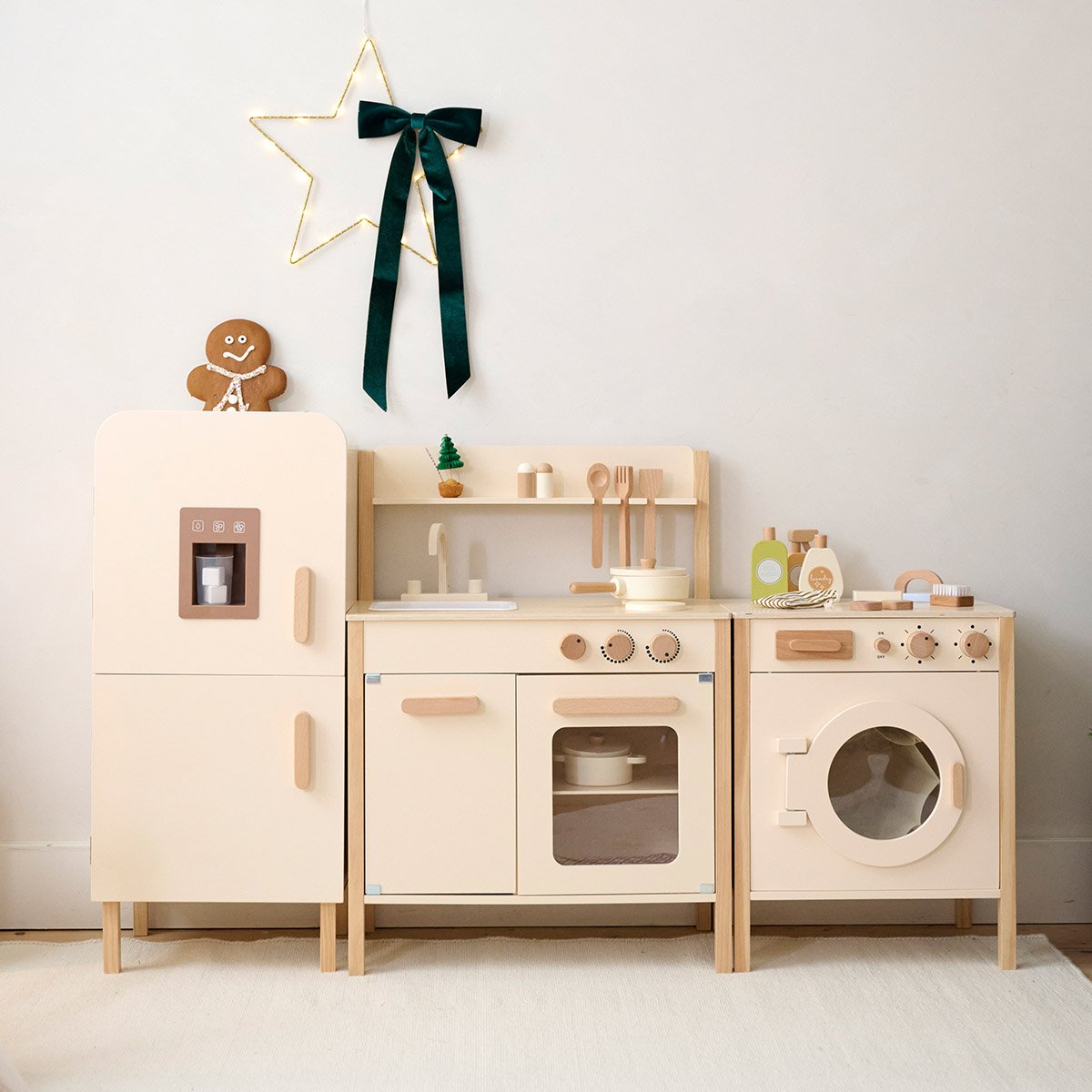 Cuisine en bois enfant CHANTILLY beige, PETITE AMELIE