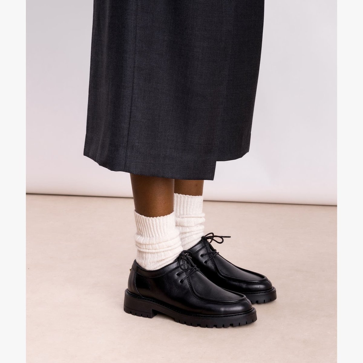 Derby en cuir CALLIOPE noir, BOCAGE