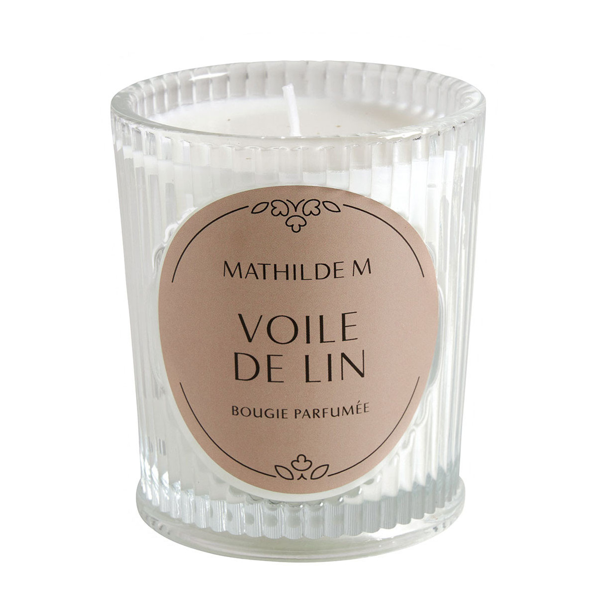 Bougie parfumée 145 g - Voile de Lin blanc, MATHILDE M