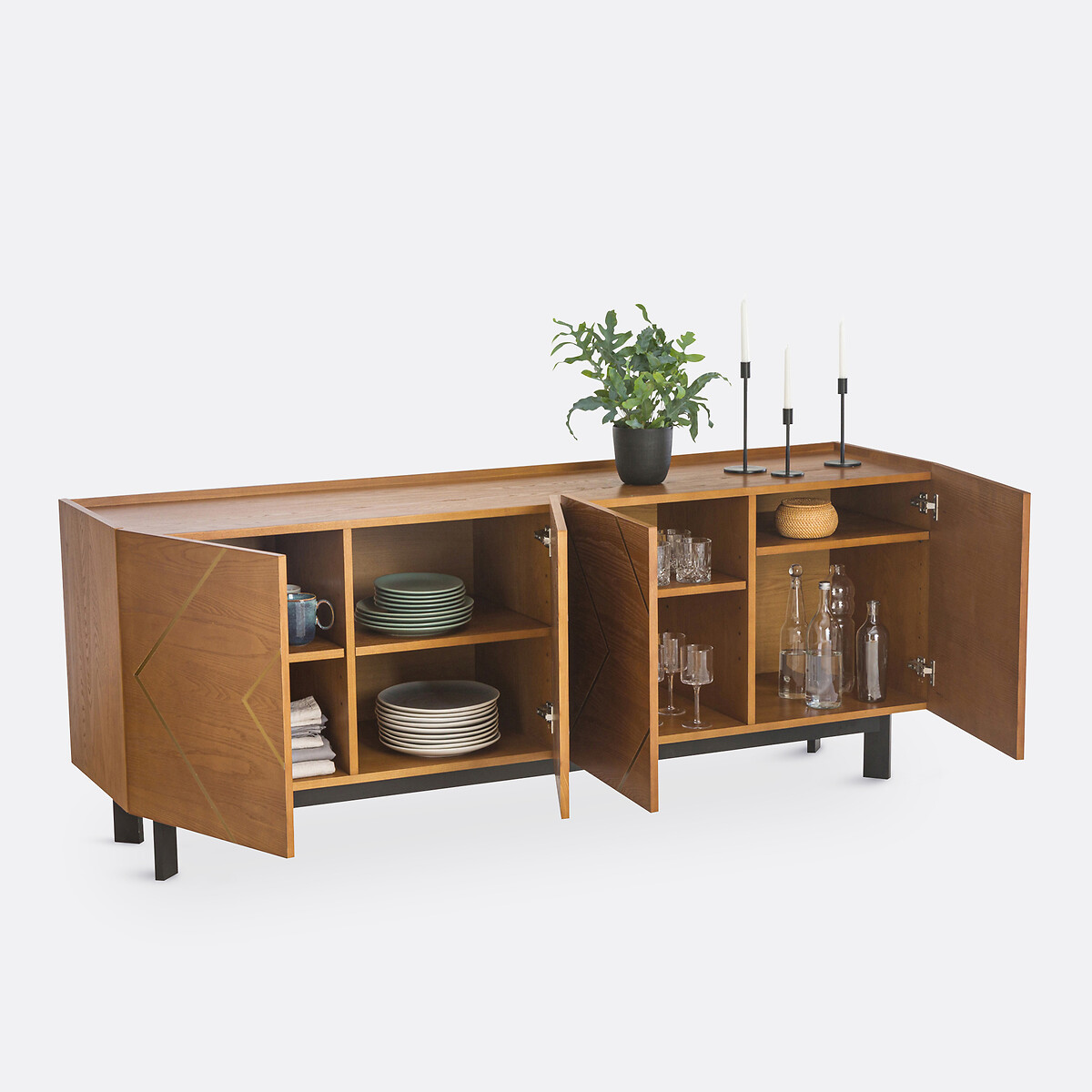 Buffet enfilade 4 portes, Palaz noyer, LA REDOUTE INTERIEURS