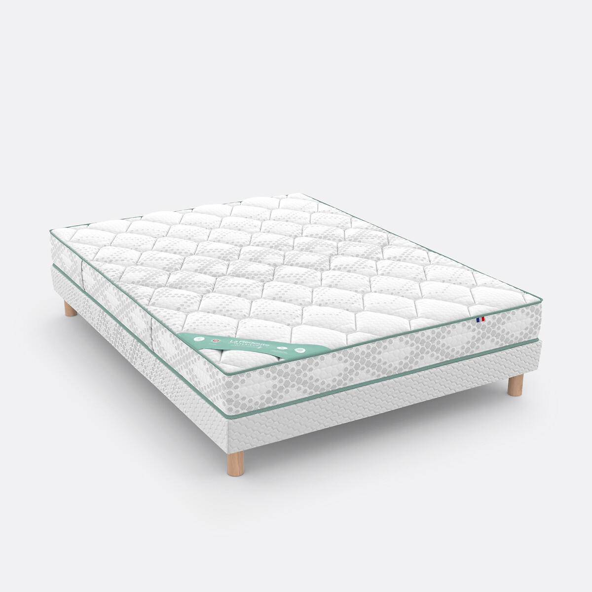 Materasso schiena sensibile al lattice molto rigido 19 cm 3 zone bianco/grigio/grigio, LA REDOUTE INTERIEURS