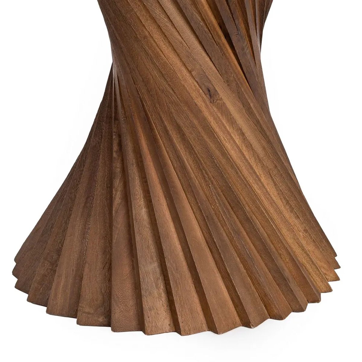 Table à manger design ronde bois et marbre 120x120x76cm bois, WADIGA