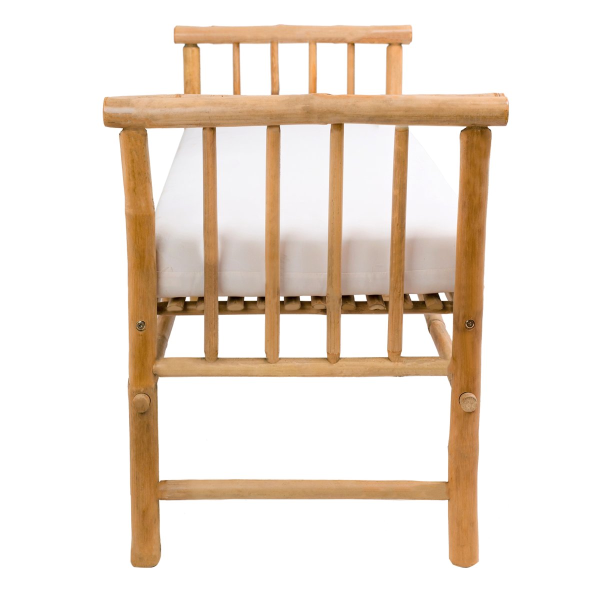 Banc en bois de bambou et tissu, DILI bois naturel, NORDLYS
