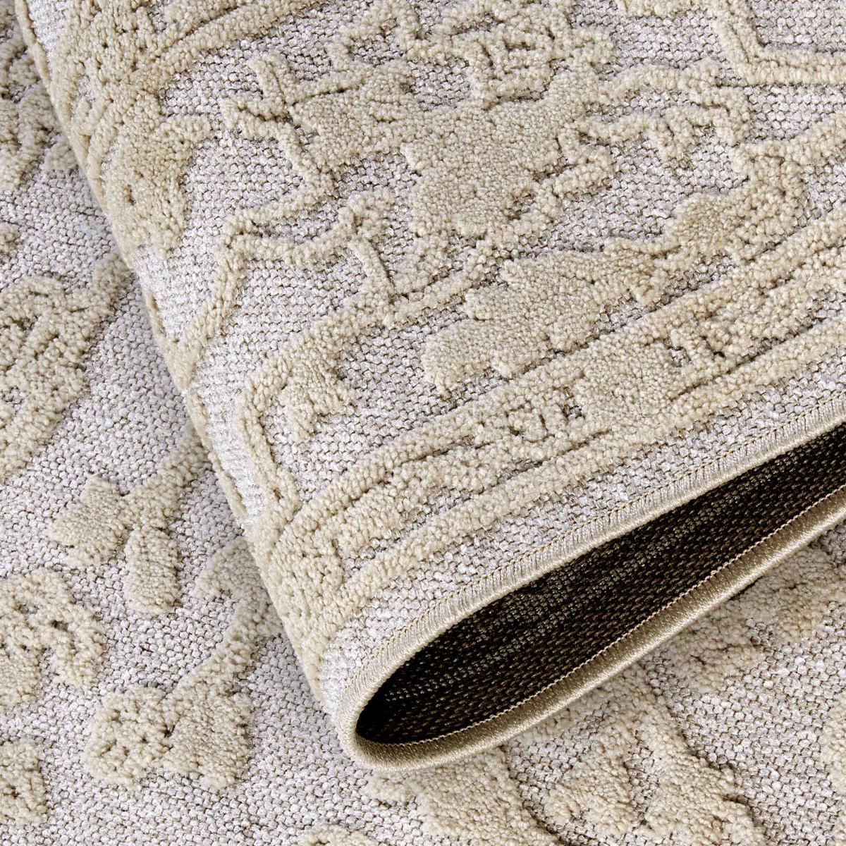 Tapis d'orient kilim oriental, motif authentique, AMBROISE crème, UN AMOUR DE TAPIS