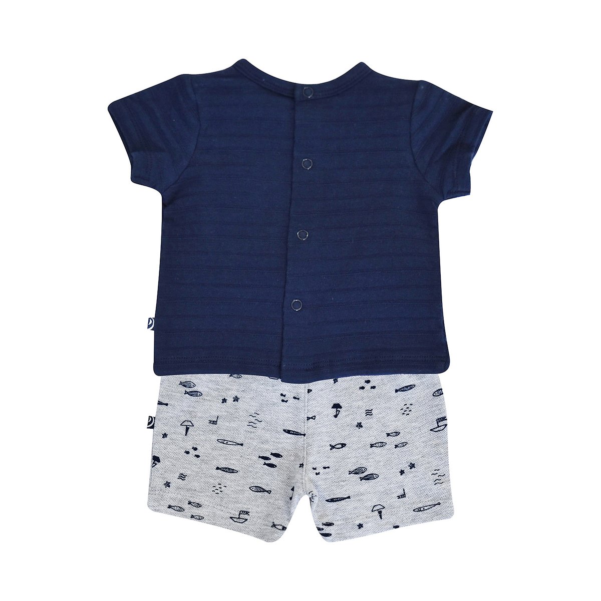 Tee shirt short eliot naissance bleu, SUCRE D'ORGE