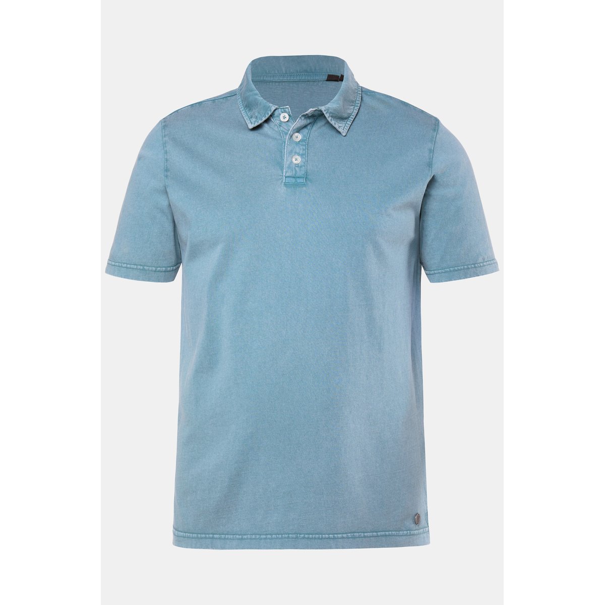 Polo aspect jean, manches courtes et imprimé bleu jean, JP1880