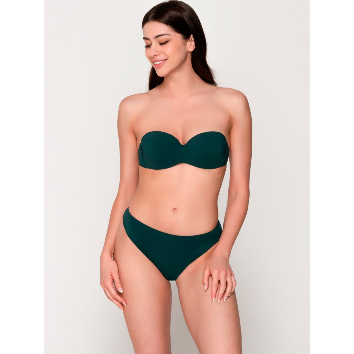 Haut maillot de bain bandeau préformé BLUE SENSE vert, LUNA SPLENDIDA