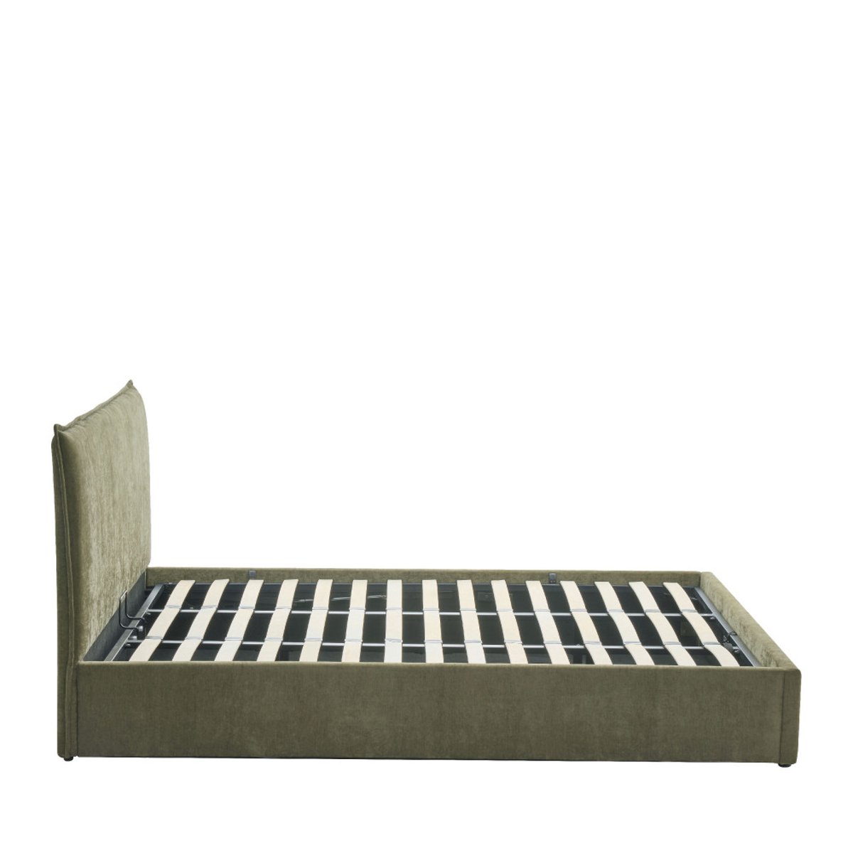 Lit coffre en tissu 180x200cm- CAMA vert, DRAWER