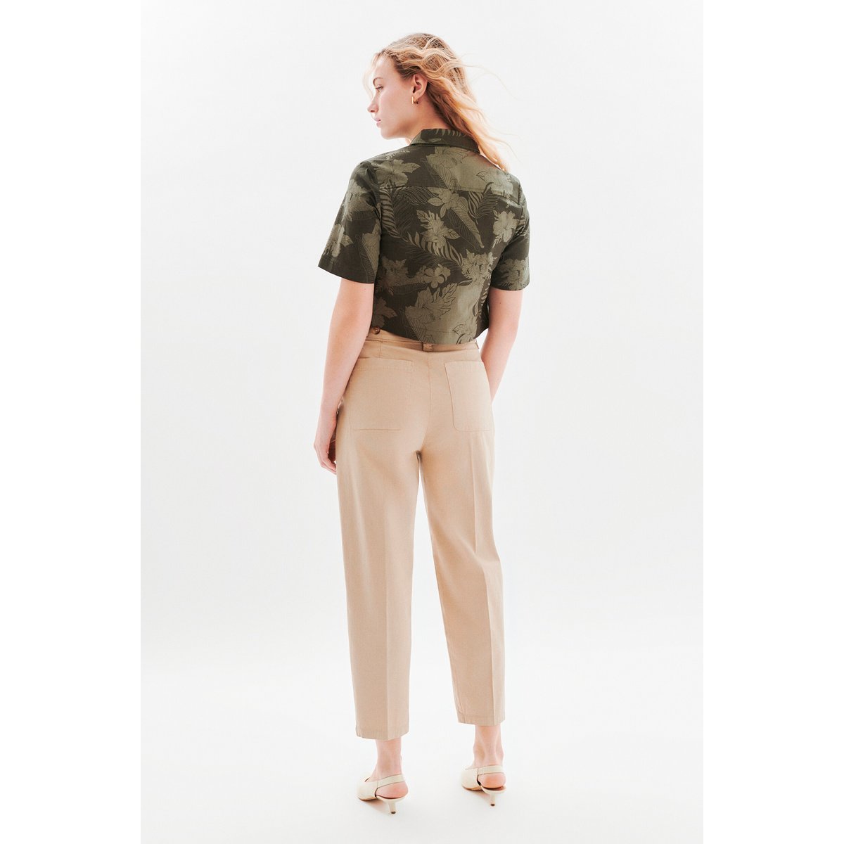 Chemise CLEO vert kaki, CAROLL