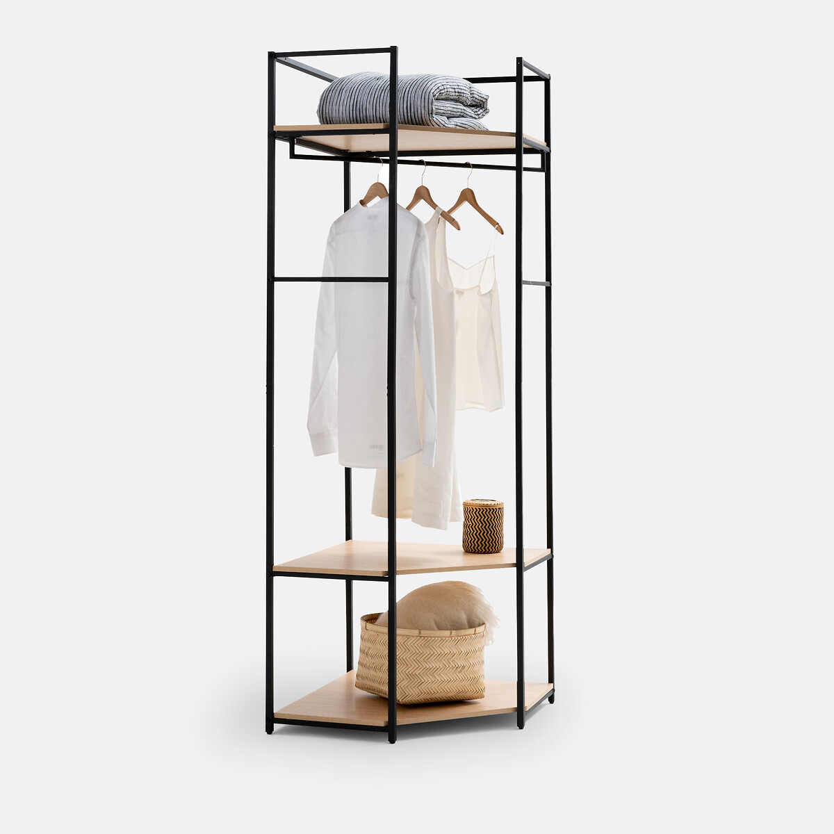 Module de dressing d'angle, Adarbi noir/bois, LA REDOUTE INTERIEURS