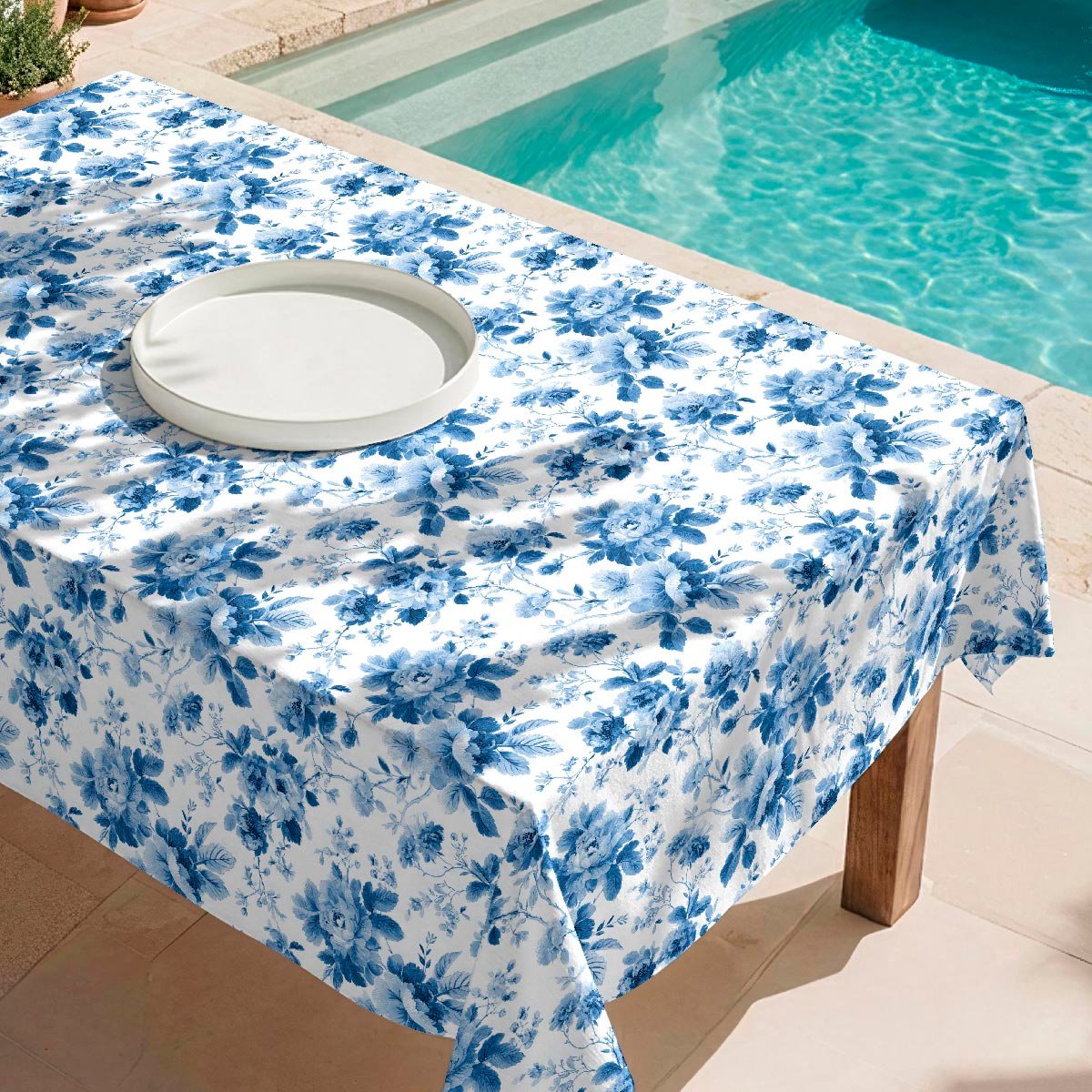 Nappe anti-taches Dainty - 100% coton - bleu, NAF NAF HOME