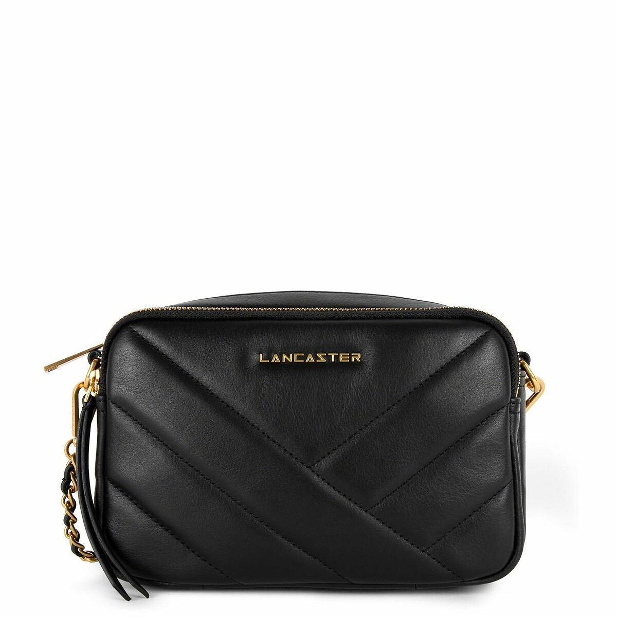 Sac trotteur zippé SOFT MATELASSÉ noir, LANCASTER